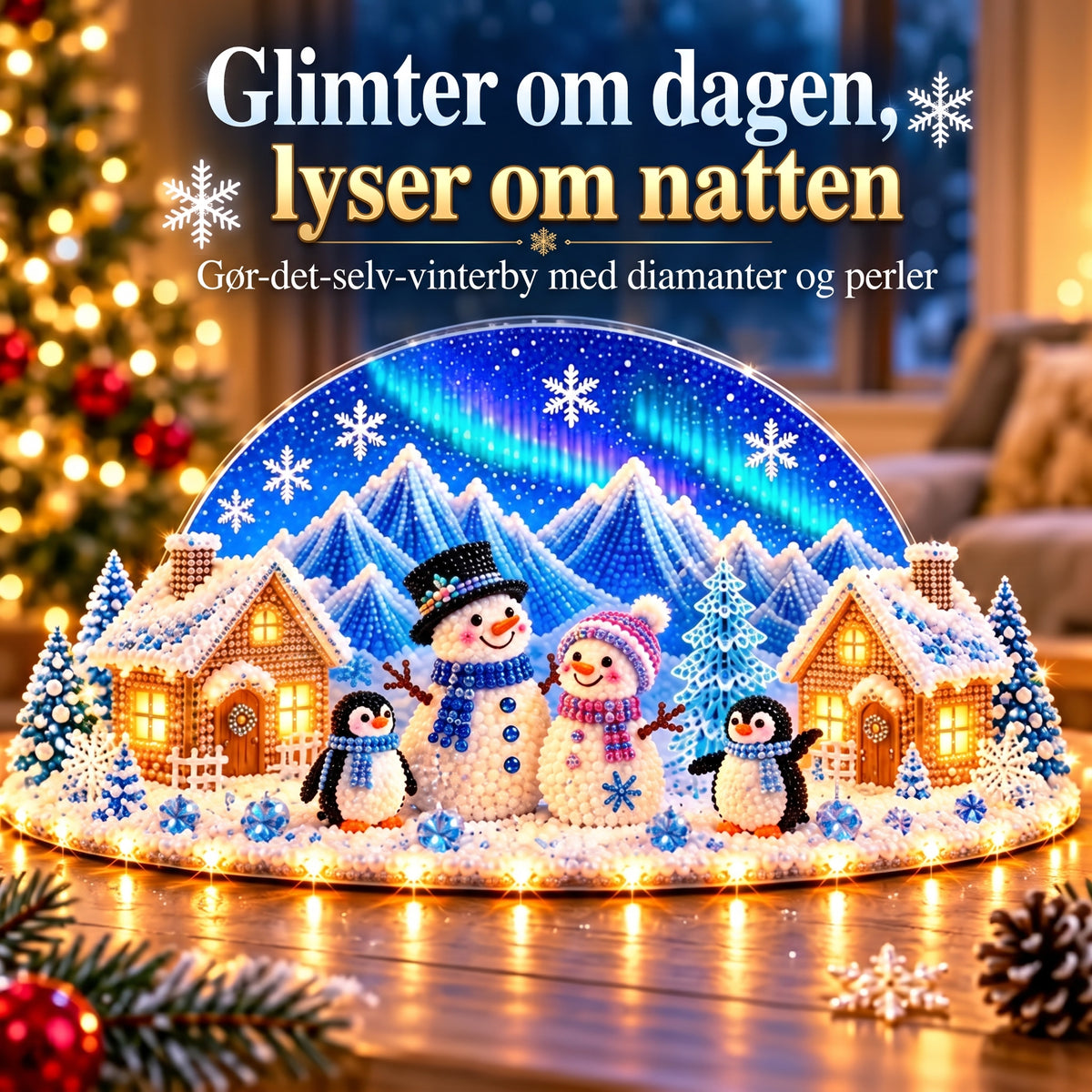 DIY vintereventyr med rhinsten og perledetaljer