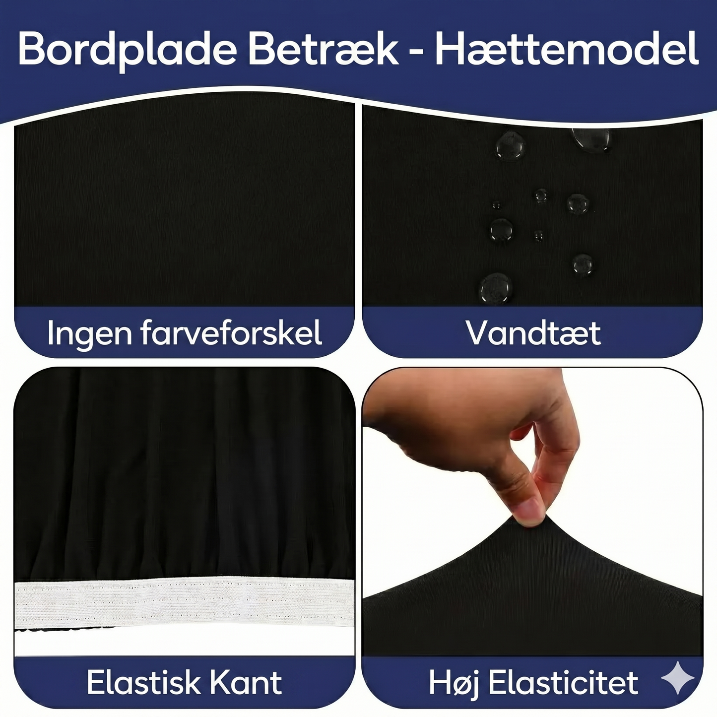 Strækbart bordcover – passer til 4ft, 6ft og 8ft borde