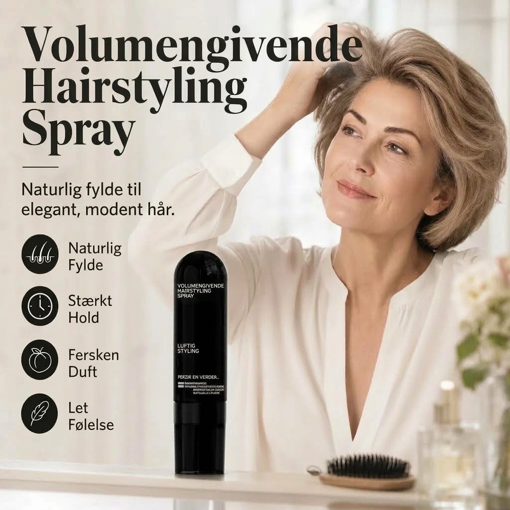Volumengivende hårspray med ferskenduft til fint hår