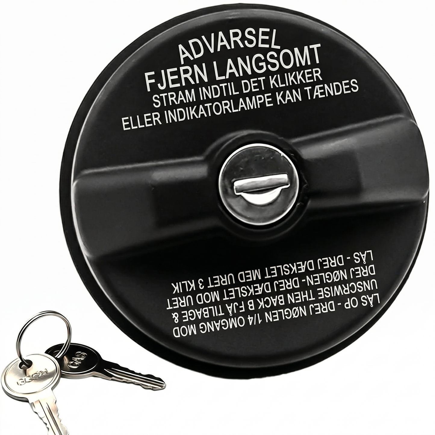 Låsbar brændstofdæksel med lås