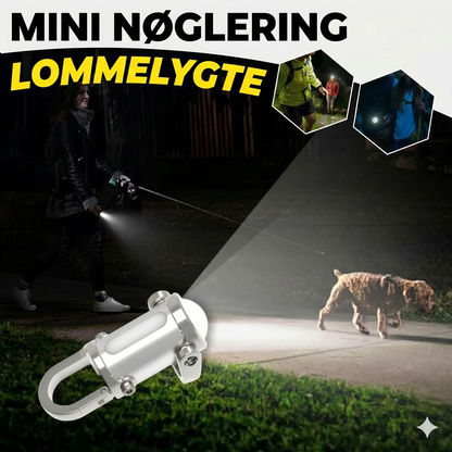 Superstærk mini-nøgleringslygte, vandtæt