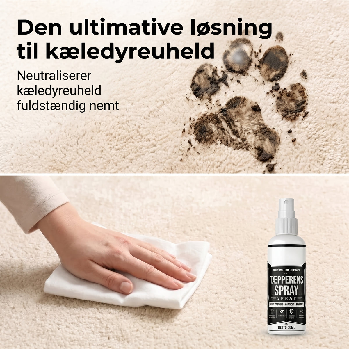 Pletfjerner til tæpper og polstring uden skrubning