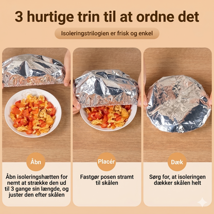 Professionelle isoleringsposer af alu-folie med mikrobølgefunktion - 50 stk. pr. sæt