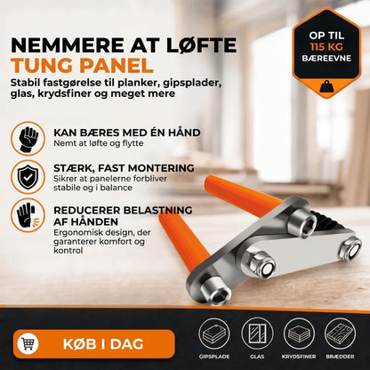 Ergonomiske pladebærere sæt med 2 stk.