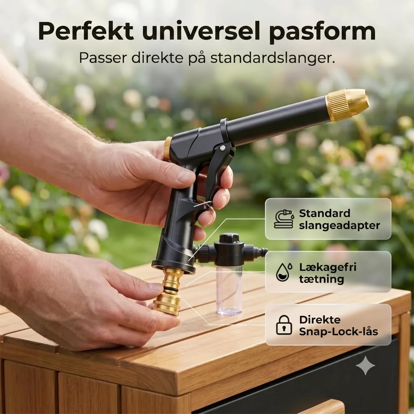 Sprøjtepistol til haveslange