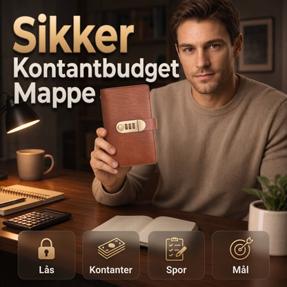 Opsparingsmappe med kodelås til kontanter