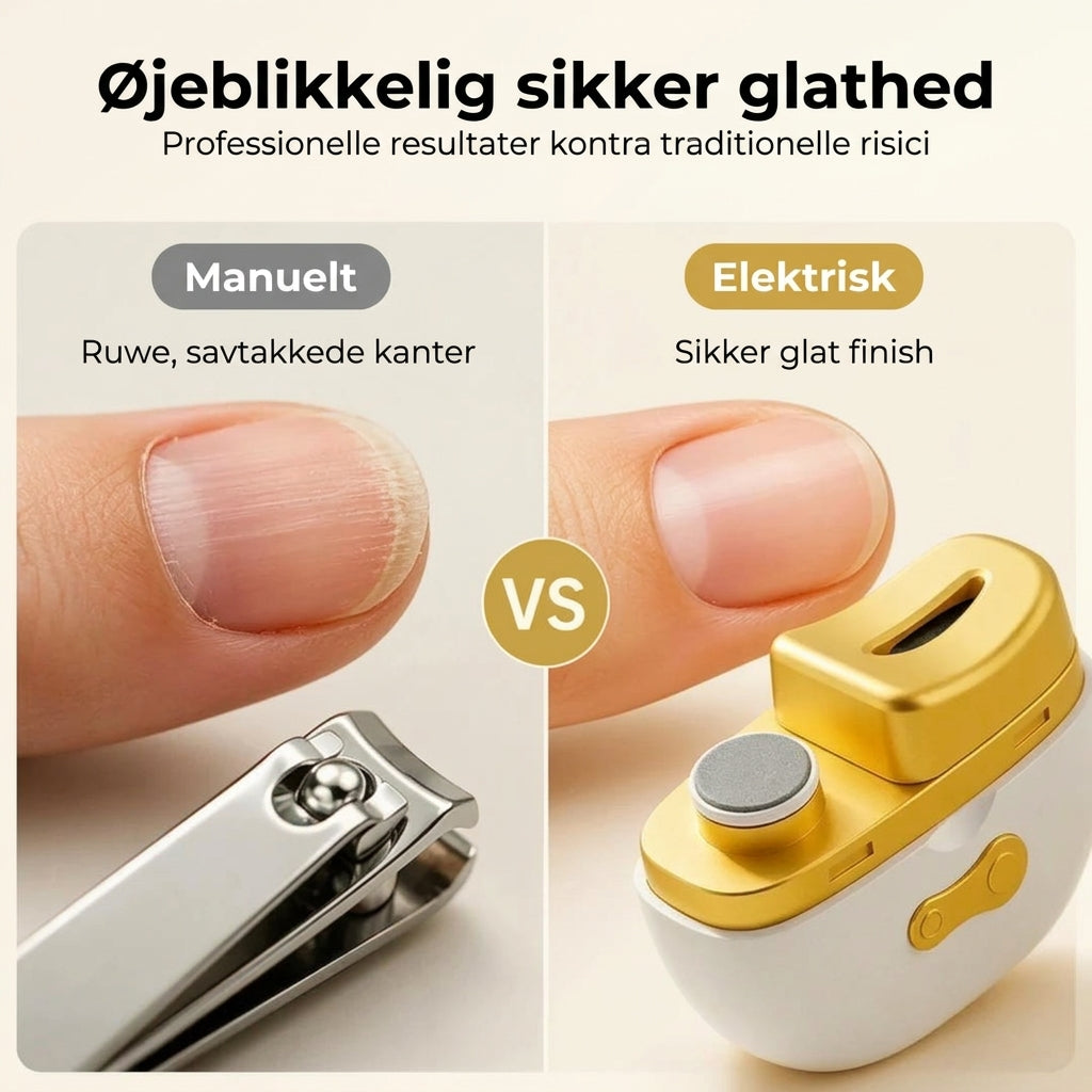 Elektrisk negleklipper med neglefil