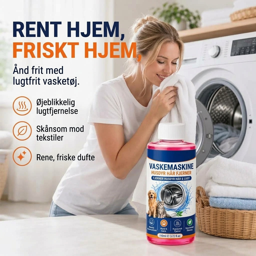4-i-1 vaskemaskinerens mod kæledyrshår og lugt