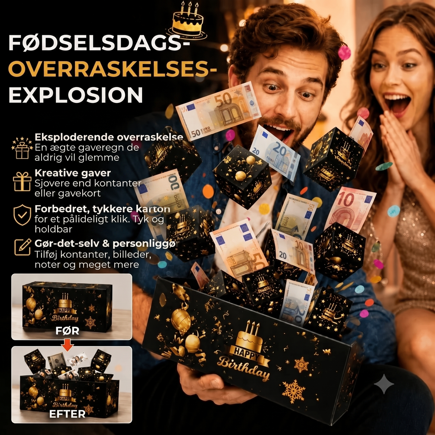 Fødselsdagsoverraskelsesboks