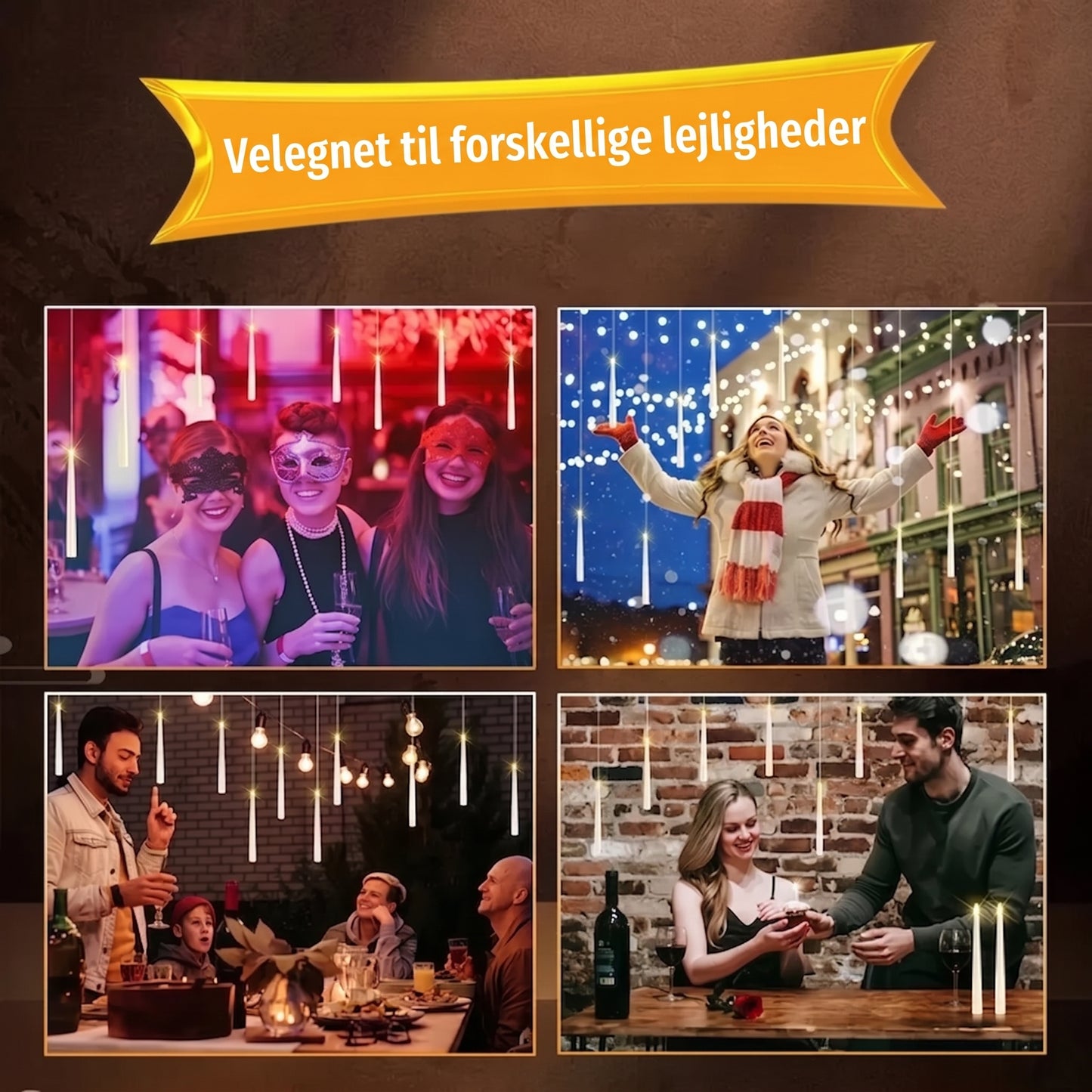 Svævende LED-lys med tryllestav