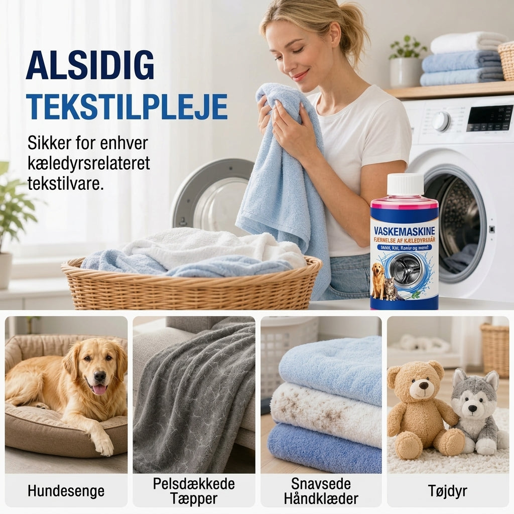 4-i-1 vaskemaskinerens mod kæledyrshår og lugt