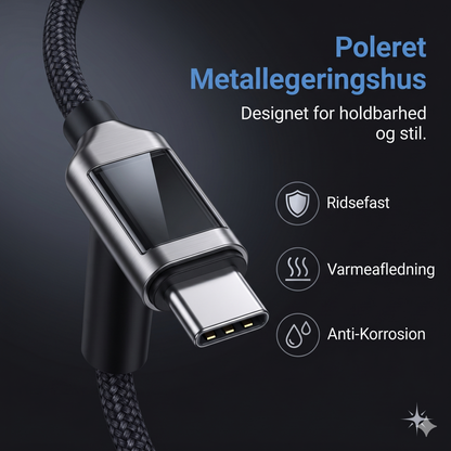 4-i-1 digitalt display nøglering opladerkabel