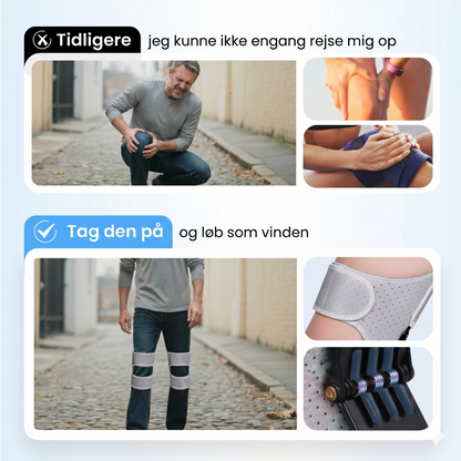 Justerbar knæstøtte til sport