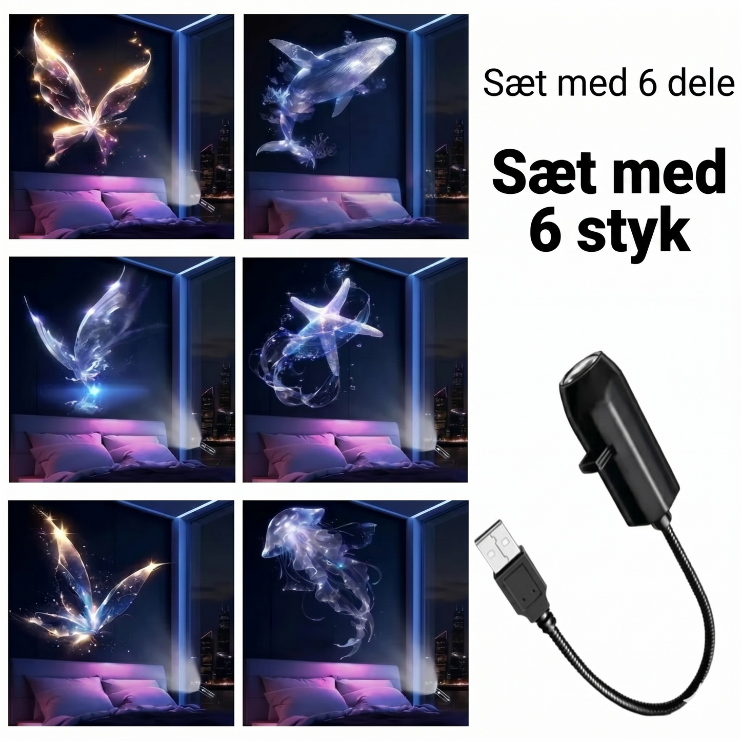 Plug & Play HD stjerneprojektor