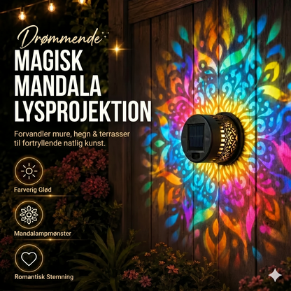 Mandala solcellelampe - Smuk projektion & IP65 vandtæt