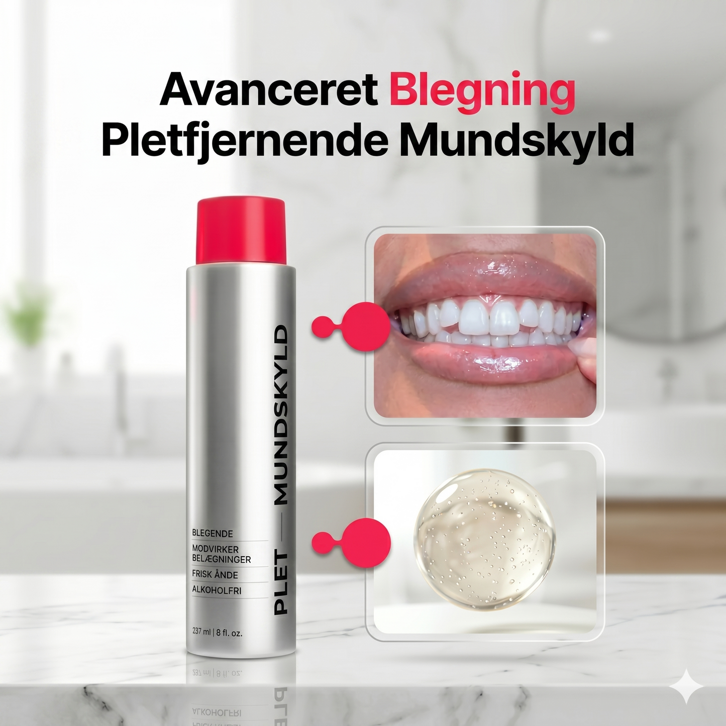 Pletfjernende whitening-mundskyl