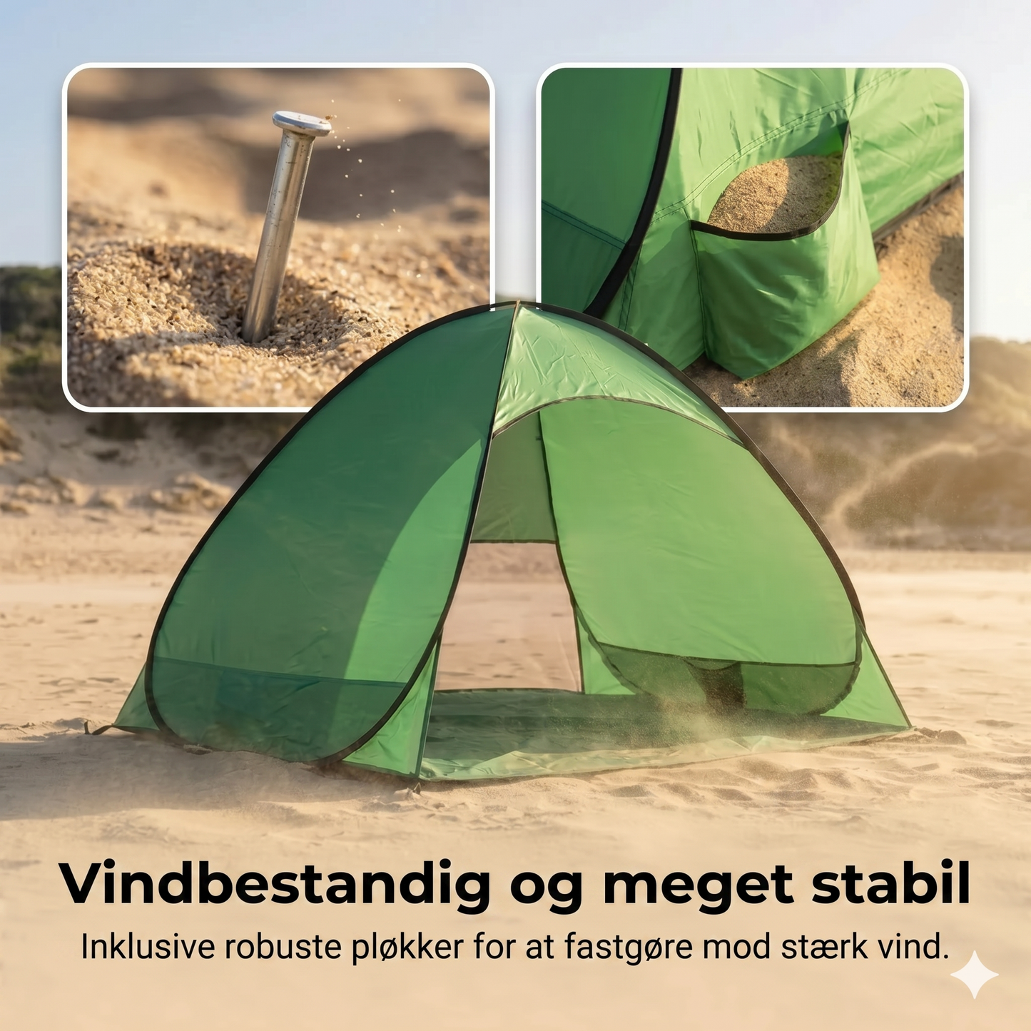 Automatisk pop-up strandtelt
