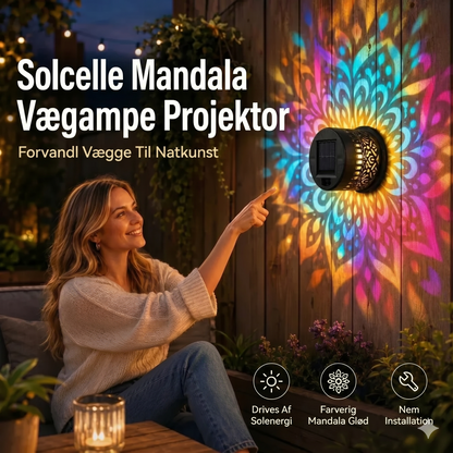 Mandala solcellelampe - Smuk projektion & IP65 vandtæt