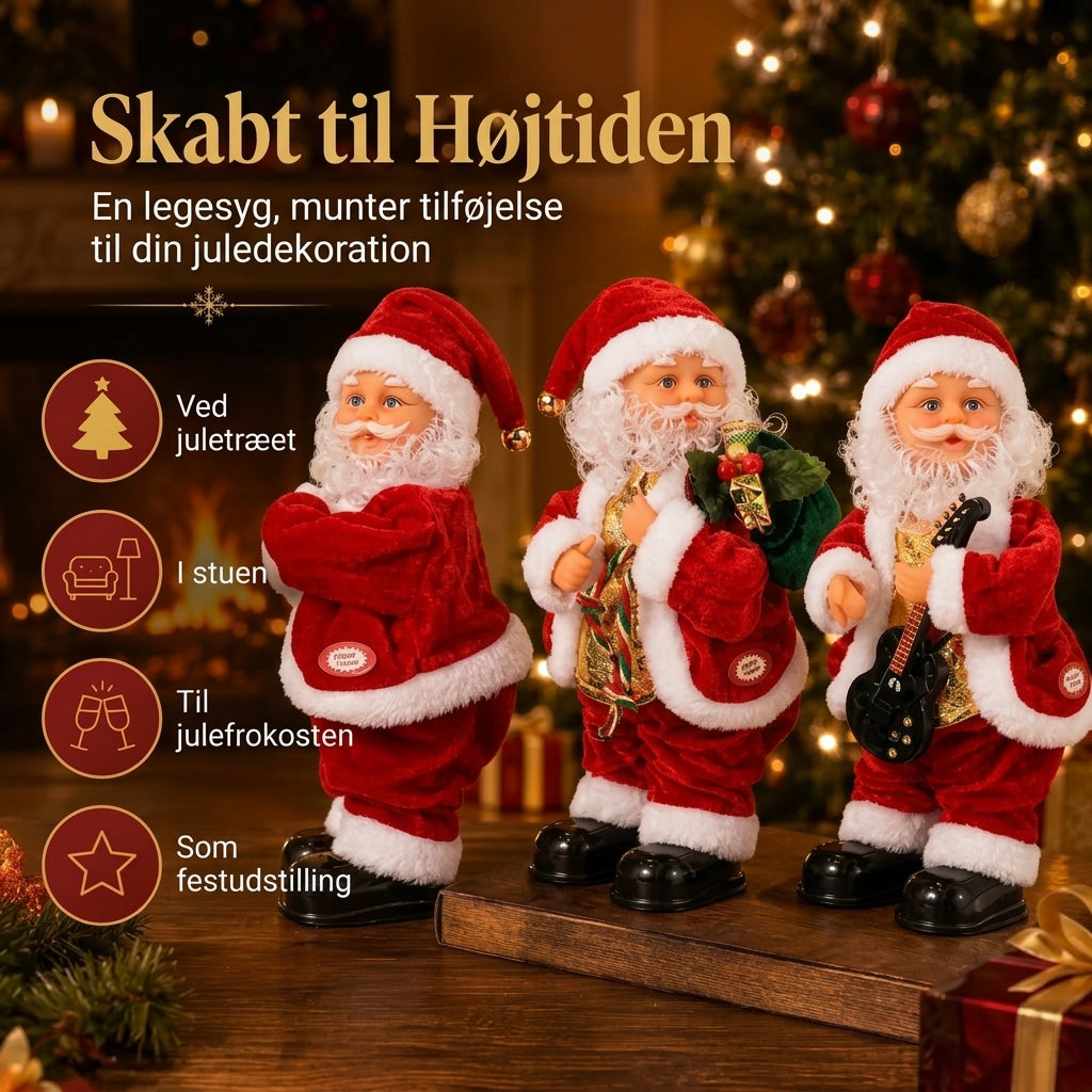 Dansende julemand med musik