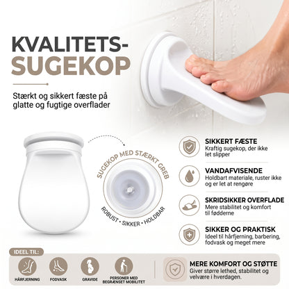 Fodstøtte til brusebad med sugekopmontering