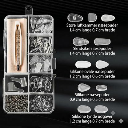 Reparationssæt til næsepuder på briller