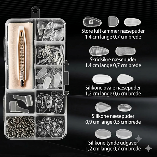 Reparationssæt til næsepuder på briller