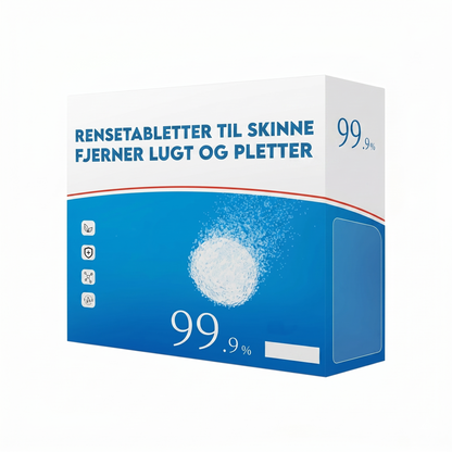 Rensetabletter til tandbøjler mod lugt og pletter (10 stk. pr. sæt)