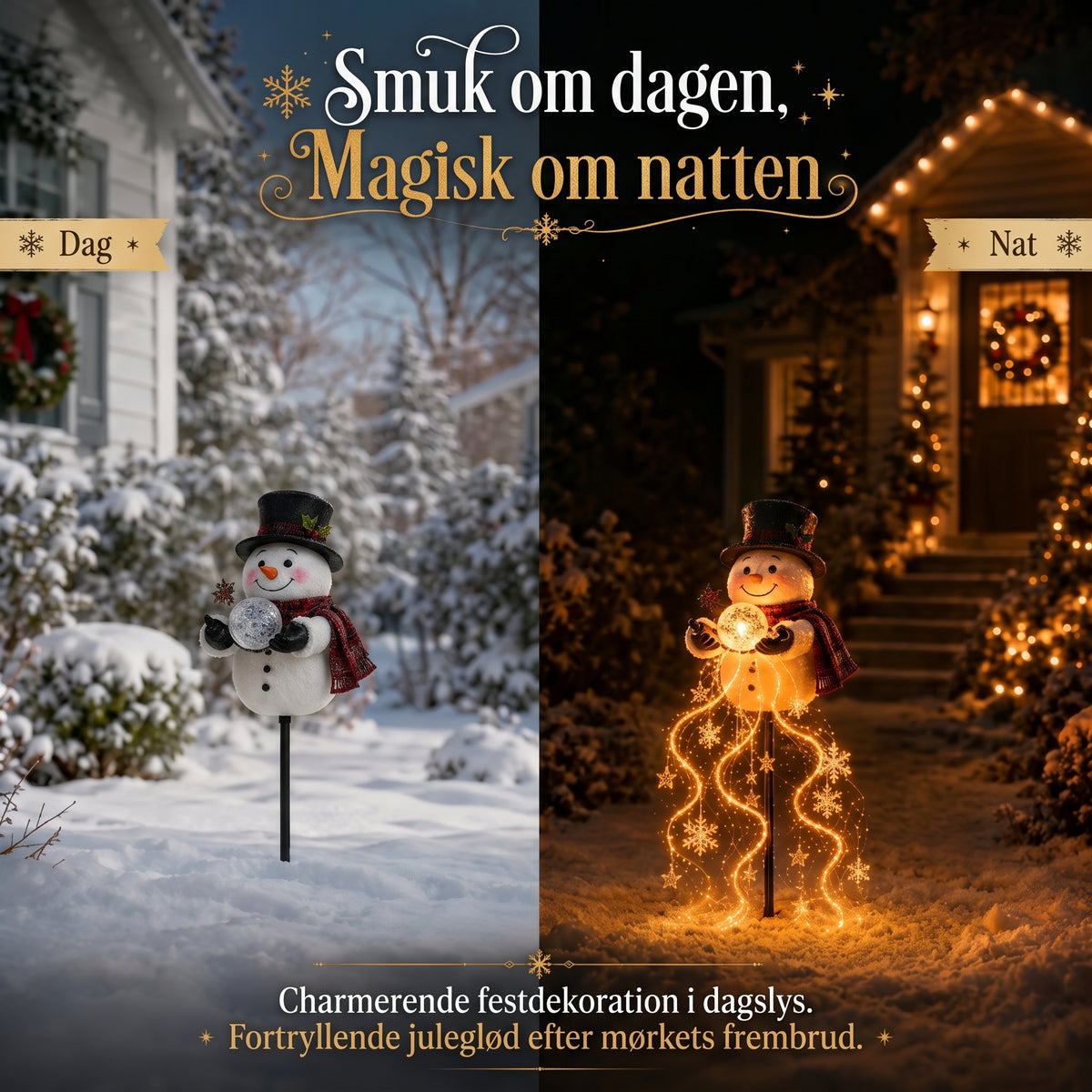 Snowman Magic Fountain LED-havelampe