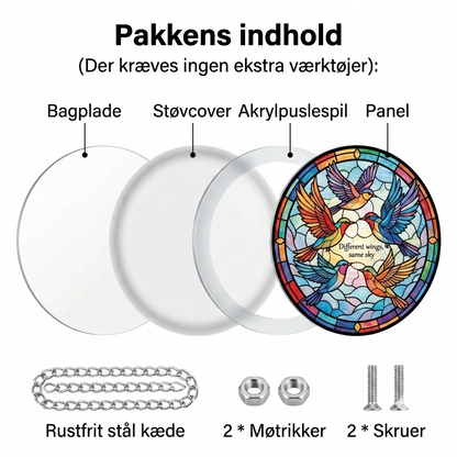 Hængende akrylpuslespil med solfanger, 83 brikker