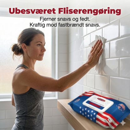 Amerikanske nano-sølvion ultra-rene vådservietter (80 ark/pakke)