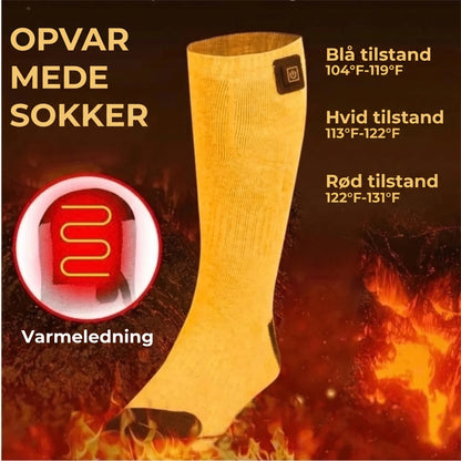 Vandafvisende elektrisk opvarmede vintersokker