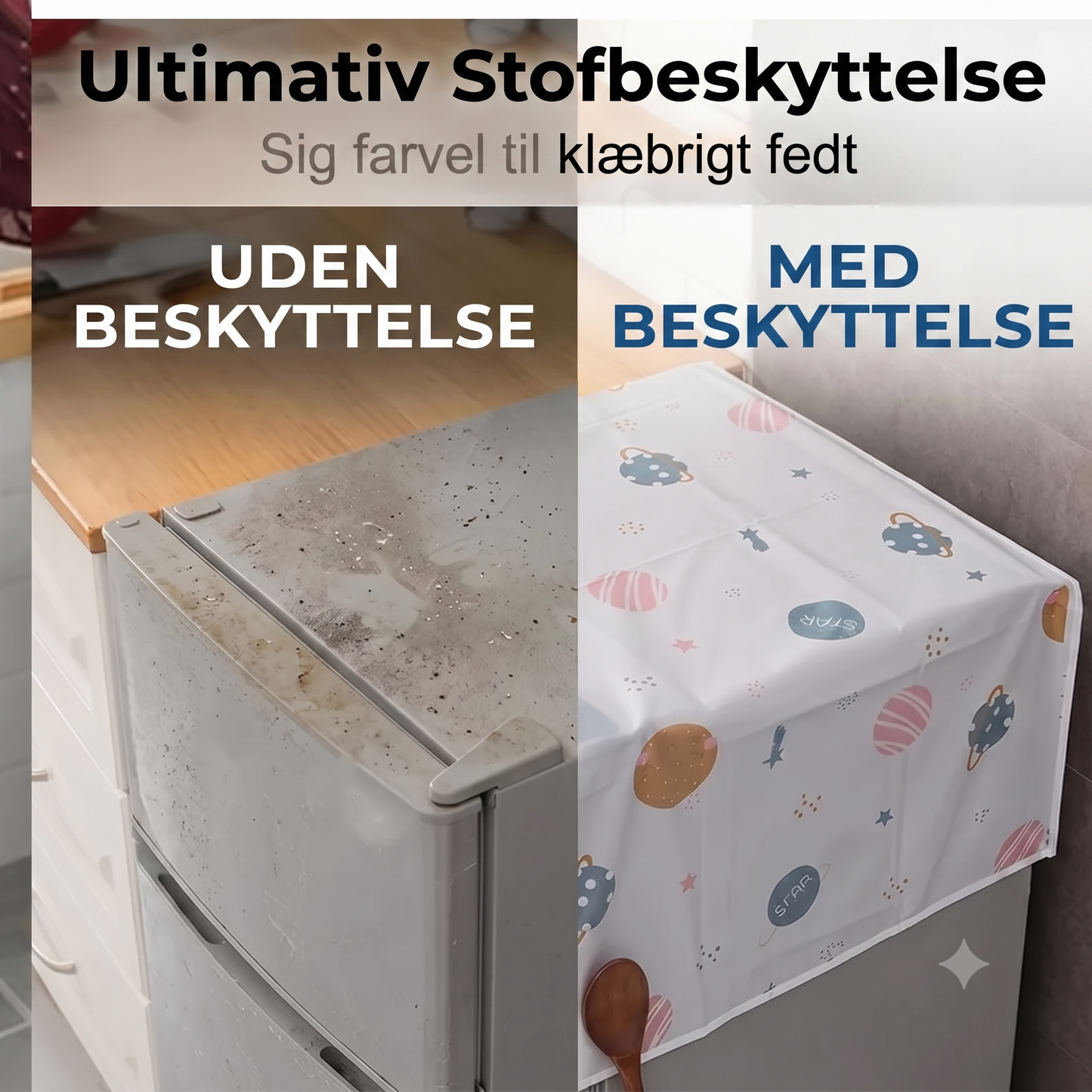 Vaskemaskineovertræk med sidelommer