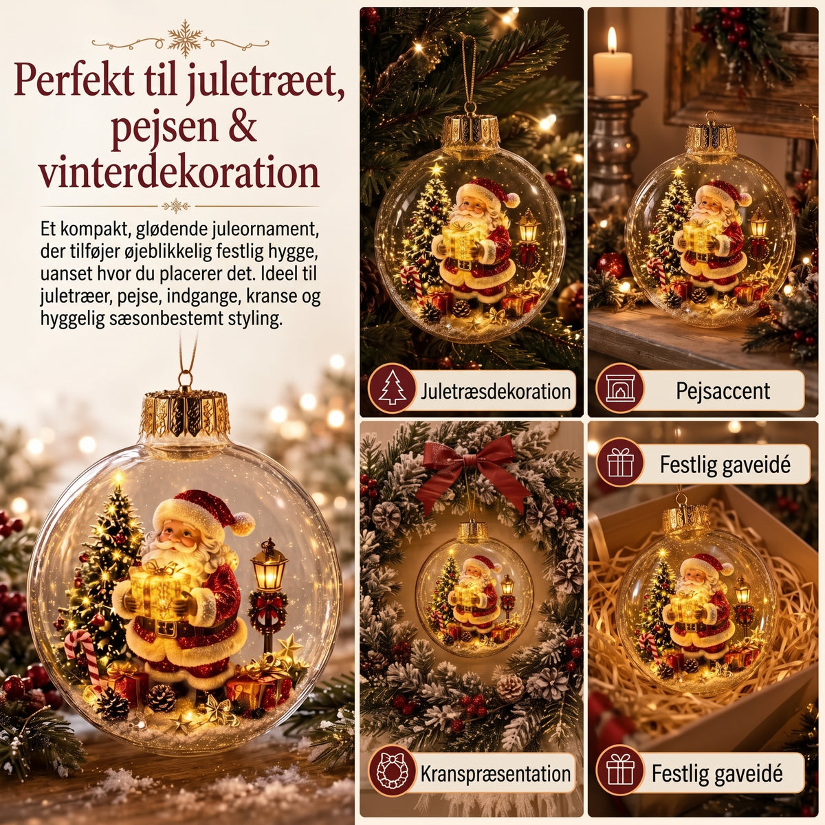 VinterMagi oplyst miniature-juledekoration