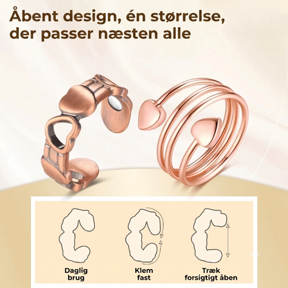 Justerbar kobber wellness-ring med magneter