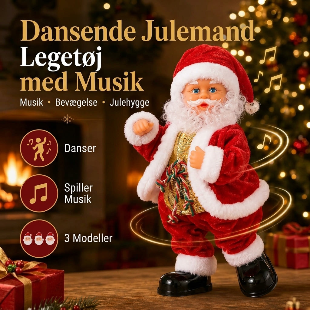 Dansende julemand med musik