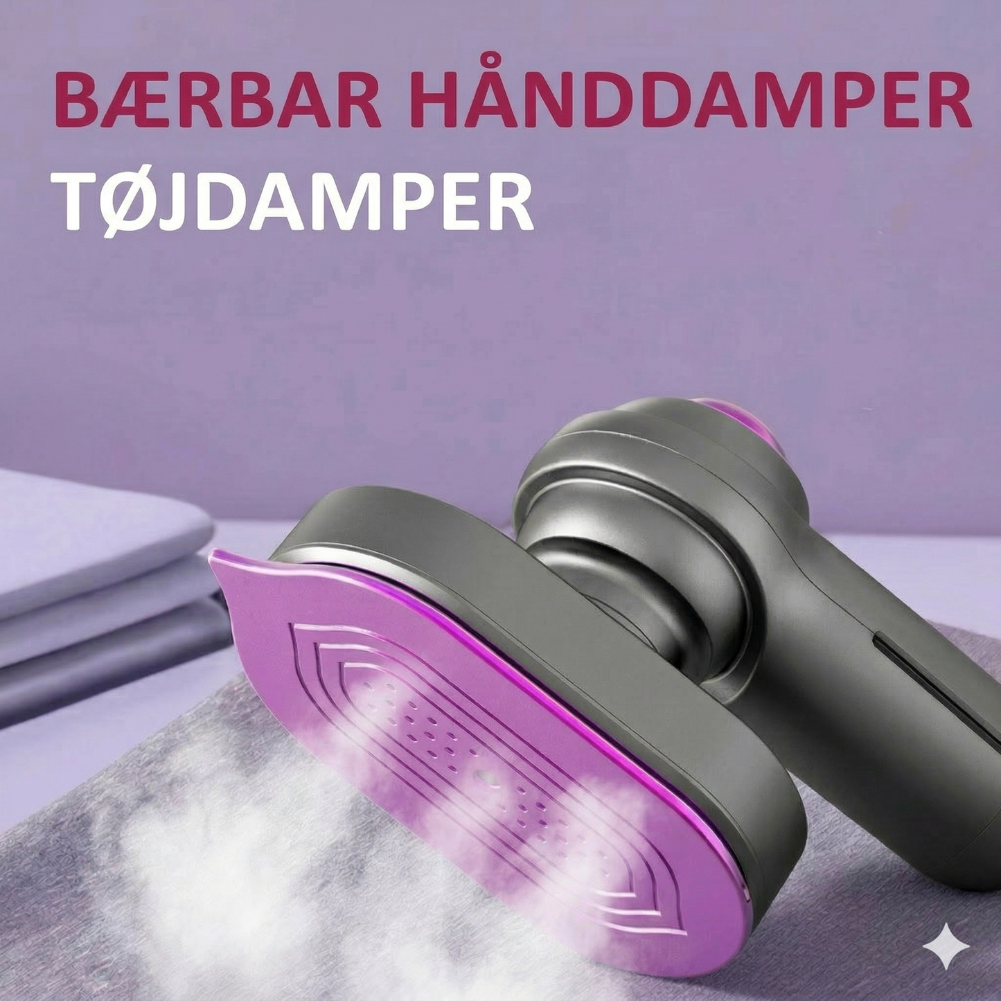 Bærbar hånddamper til tøj