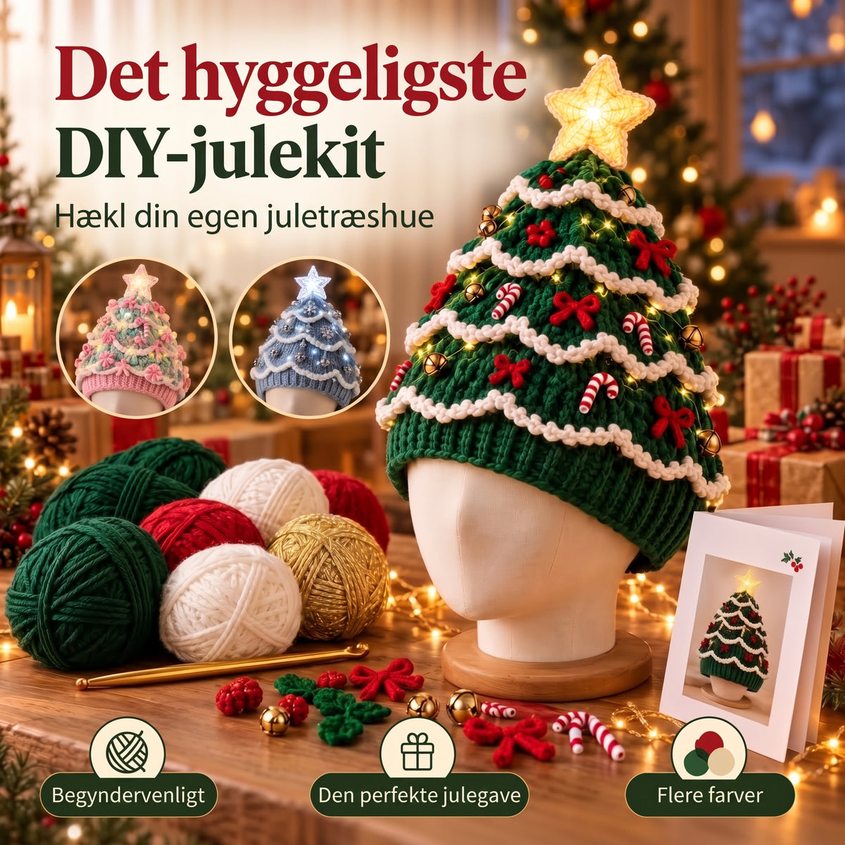 DIY-hæklesæt til juletræshue