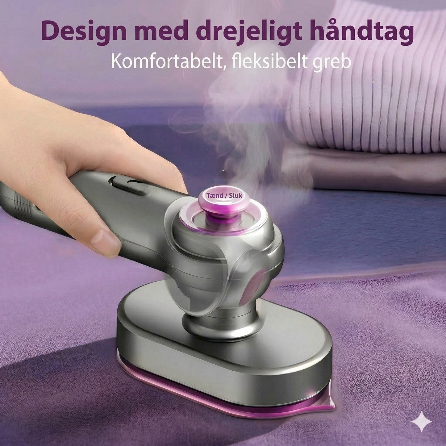 Bærbar hånddamper til tøj