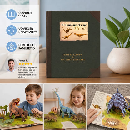 Interaktiv 3D pop up dinosaurbog