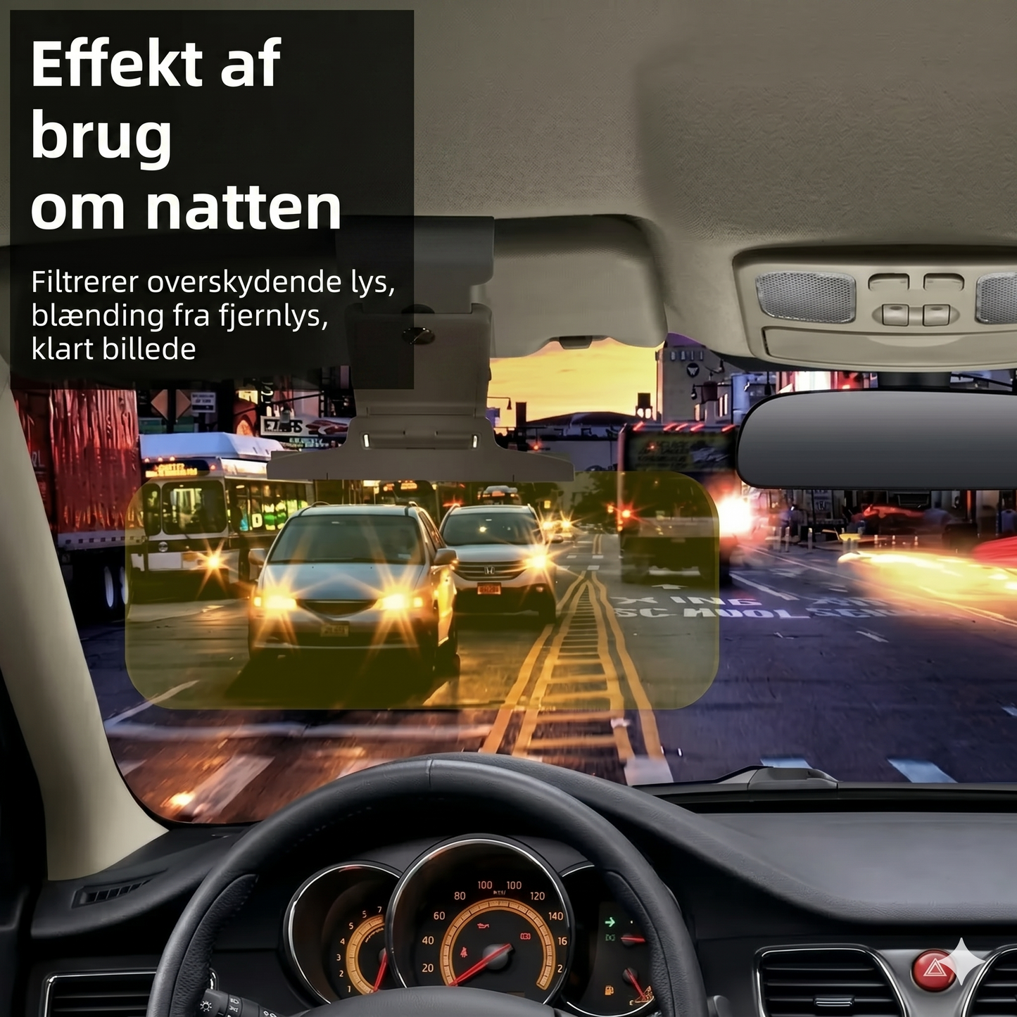 Clip-on antiblændingsvisir til bilen