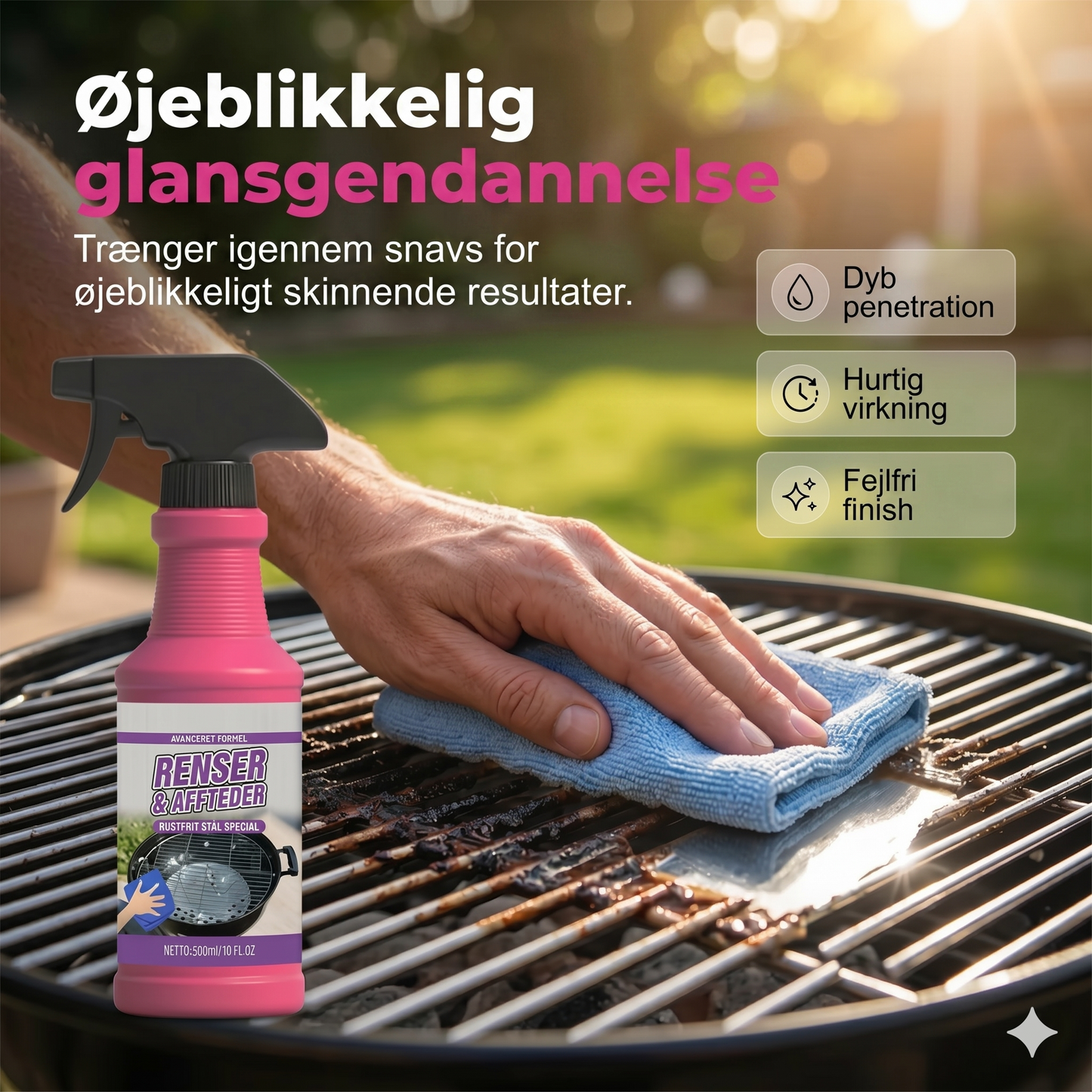 Kraftfuld affedtningsspray