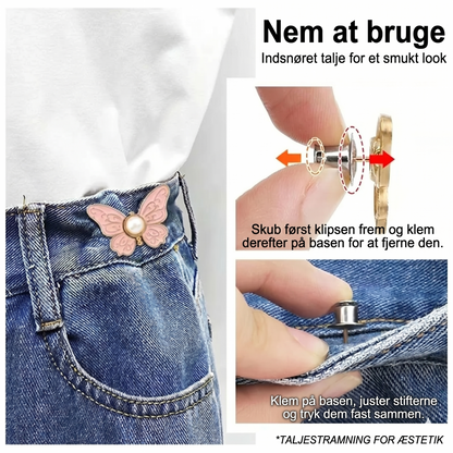 Aldrig mere bukser, der falder ned! Aftageligt sommerfuglespænde