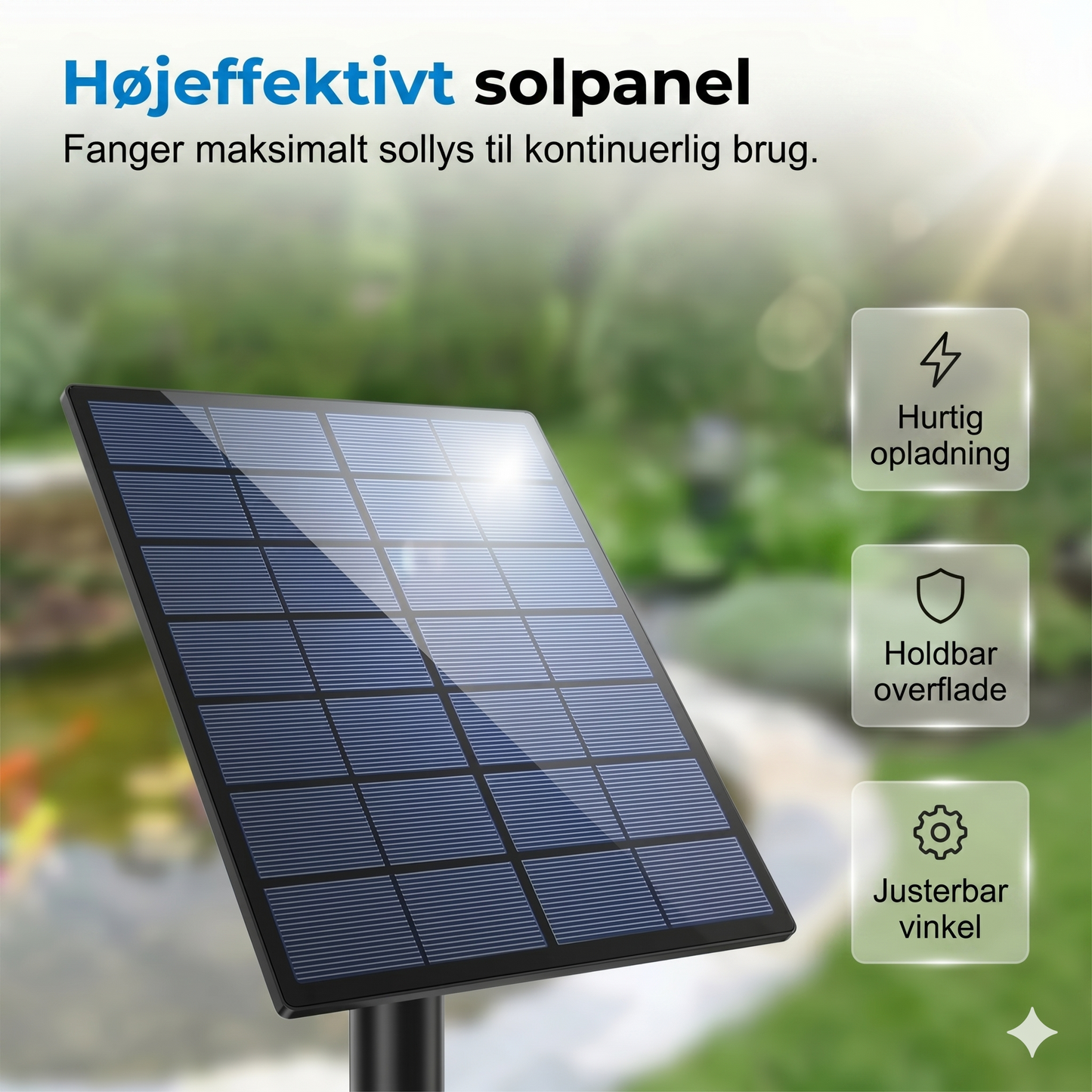Solcelledrevet damlufter – giver kontinuerlig ilt til fisk og planter