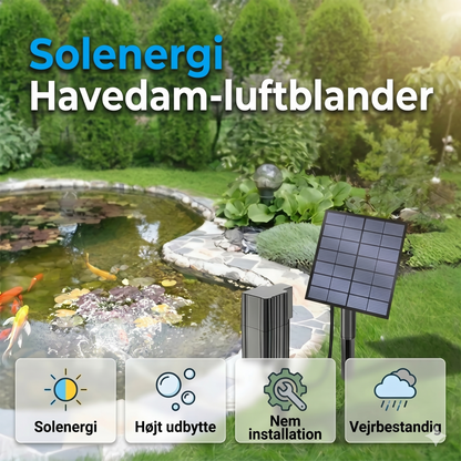 Solcelledrevet damlufter – giver kontinuerlig ilt til fisk og planter