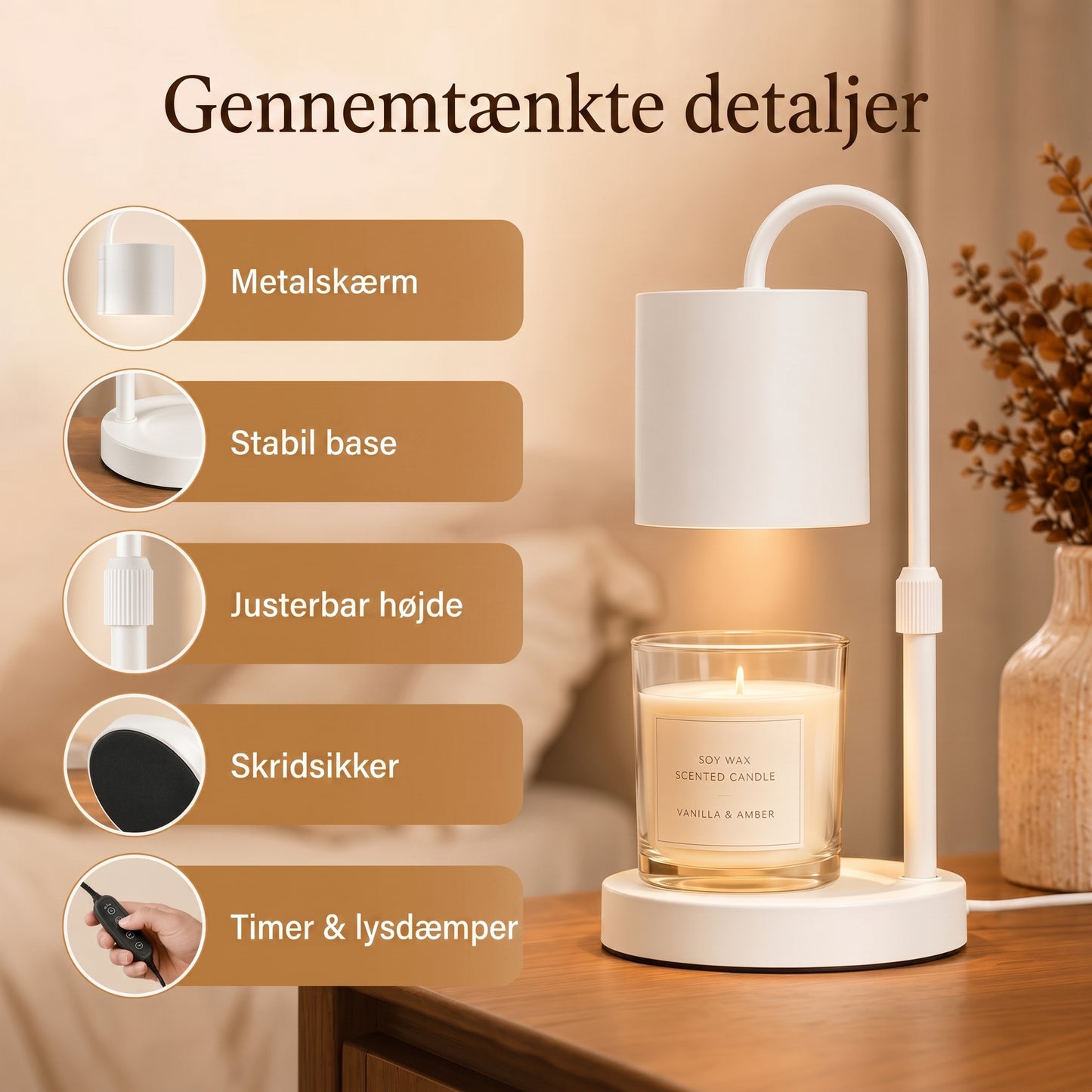 Lysvarmelampe uden åben ild