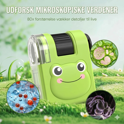 Bærbart pædagogisk mikroskop med telefonholder til børn