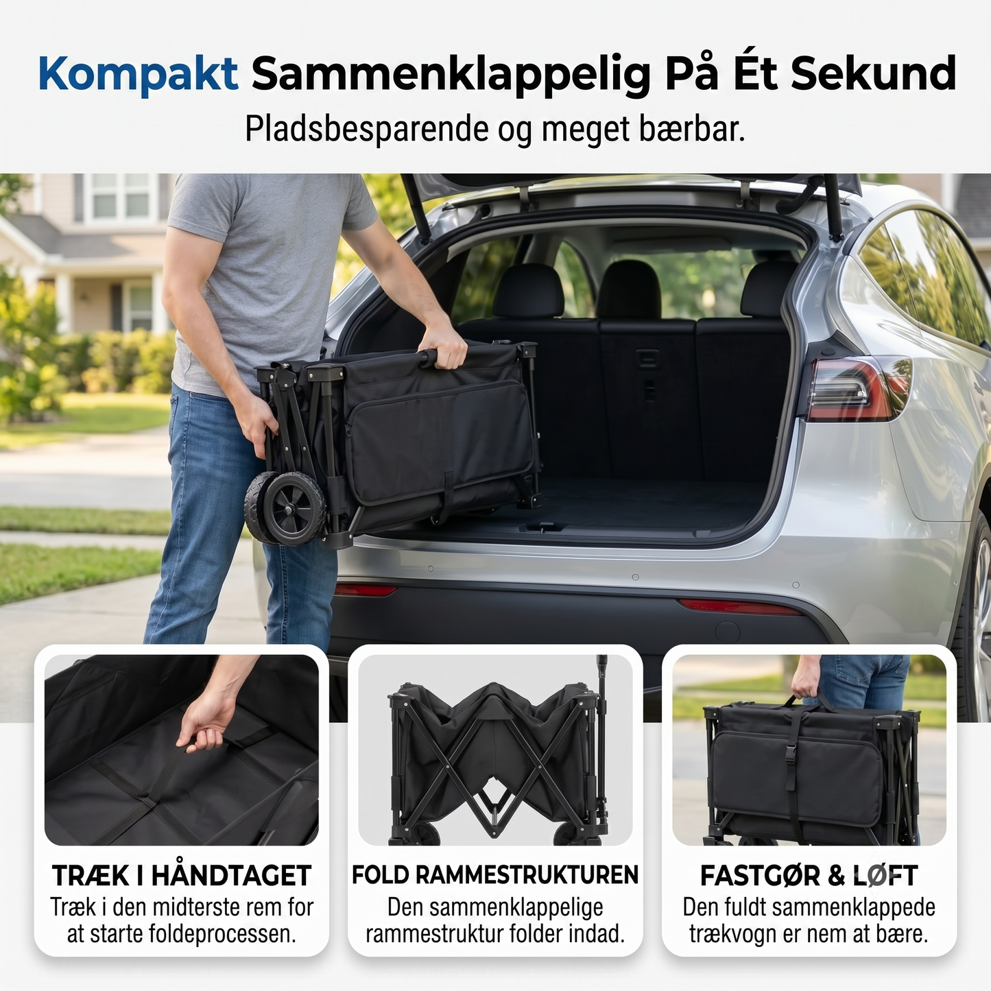 Sammenklappelig trækvogn