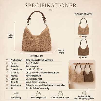 Boho Classic vævet shopper