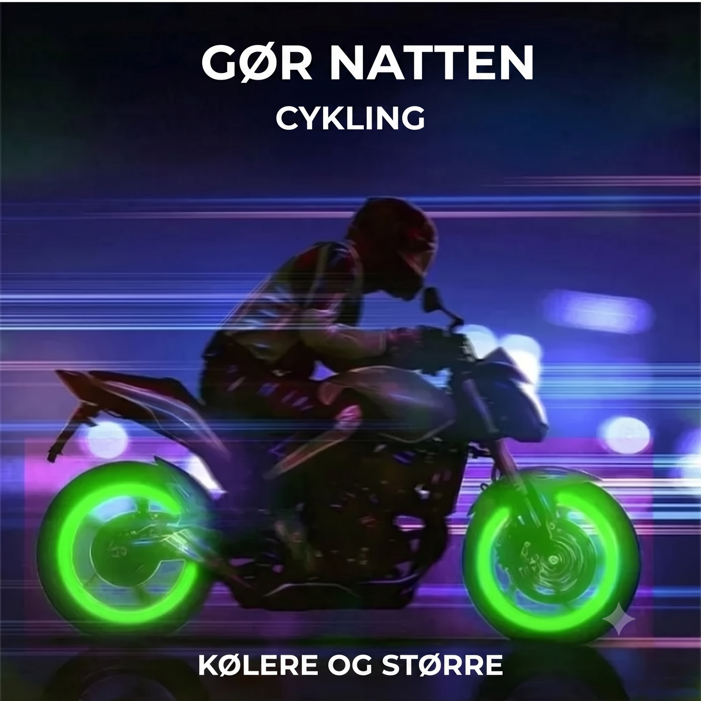 Lysende ventilhætter til bil og cykel
