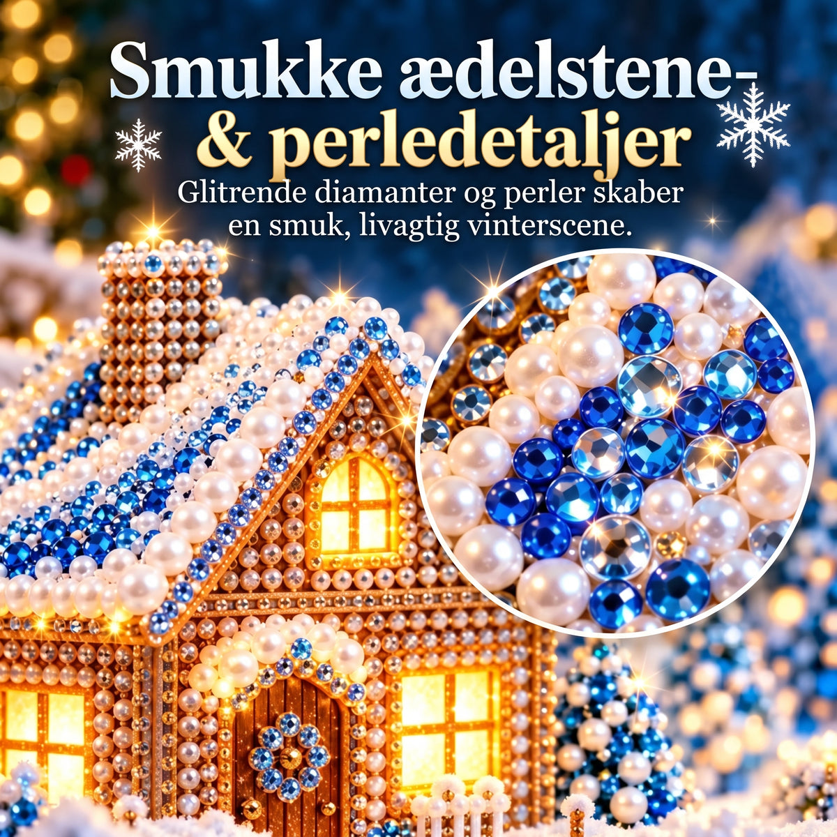 DIY vintereventyr med rhinsten og perledetaljer